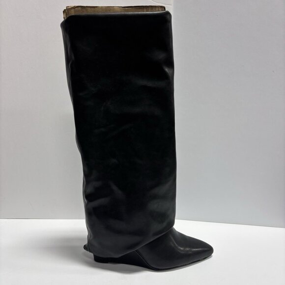 Madden Girl Women’s Evander Fold Over Tall Black Boots, Size 8.5 M - Picture 1 of 6